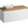 Laufen LANI Waschtischplatte wildeiche inklusive Unterschrank, 1 Ausschnitt links, 1185x495x580mm, H4065721122601, Farbe: Weiß matt