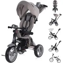 Lorelli Tricycle Enduro 4 in 1 klappbar, Sitz drehbar, verstellbar, Licht dunkelgrau
