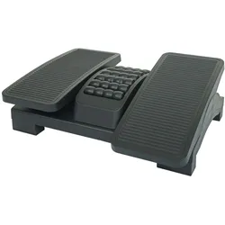 Fußstütze MCW-M11, Fußablage mit Massage-Rollen Fußroller Fußbank, Neigung und Höhe verstellbar, Kunststoff