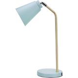 Pauleen 48140 True Charm Tischleuchte aus Metalll Schreibtischlampe mit Gold max40W E27 Hellblau/Gold 230V Metall