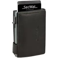 SecWal Kartenetui mit XXL Münzfach Druckknopf inkl. Geschenkbox - Made in Germany - Geldbörse inkl. Ebook für Damen und Herren - RFID Schutz Geldbeutel mit Wiener Schachtel (Schwarz)