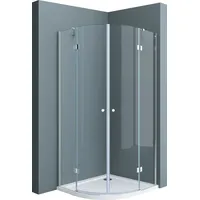 doporro Viertelkreisdusche mit Pendeltür 90 x 190 cm Duschwanne D648360641500