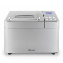 h.koenig BAKE440, 15 Programme, Bis zu 1kg Brot, Marmelade, Joghurt, Startzeitvorwahl/Warmhaltefunktion, Cerealienspender, Herausnehmbare antihaftbeschichtete Wanne, LCD-Display, 600W