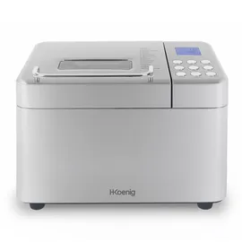h.koenig BAKE440, 15 Programme, Bis zu 1kg Brot, Marmelade, Joghurt, Startzeitvorwahl/Warmhaltefunktion, Cerealienspender, Herausnehmbare antihaftbeschichtete Wanne, LCD-Display, 600W