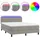 vidaXL Boxspringbett 140 x 200 cm Hellgrau