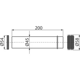 alcadrain M901 Anschlussdichtung + Abflussrohr + Manschette 45×58×25