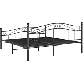 vidaXL Bett Schwarz Metall 140x200 cm
