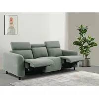 Home affaire 3-Sitzer SKAANE Struktur-Sofa, 229 cm, manuelle-u. elektrische Relaxfunktion, Relax-Funktion in 2 Sitzen, Kopfteilverstellung, Federkernpolsterung grau