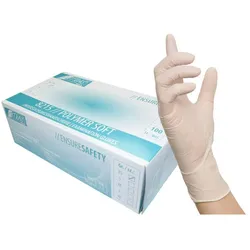 1000 Nitras POLYMERE SOFT Latexhandschuhe | Gr. XS | weiß | Einweghandschuhe