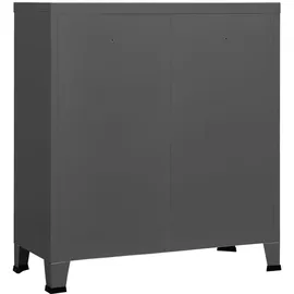 vidaXL Aufbewahrungstruhe Industrial Anthrazit 90x40x100 cm Stahl