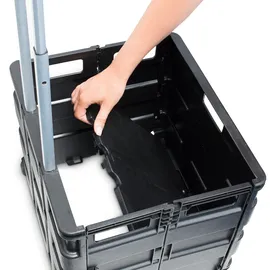 Relaxdays Einkaufstrolley schwarz 42,0 x 37,0 x 39,0 cm