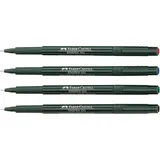 Faber-Castell 1511 Document Fineliner rot 0,4 mm, 10 St.