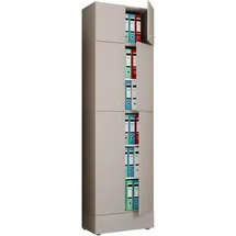 VCM Lona Aktenschrank 70 x 39 x 240 cm grau