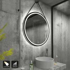 Home Deluxe LED-Spiegel FIANA 40 x 40 cm Schwarz