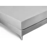 Kneer Spannbettlaken Q93 Exclusive-Stretch 90 x 190 - 100 x 220 cm platin