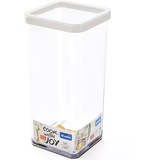 Rotho Loft quadratische Vorratsdose 1.5l mit Deckel und Dichtung, lebensmittelechter Kunststoff, Weiss