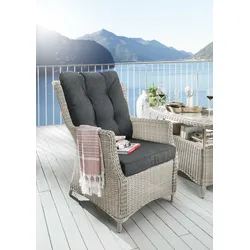 Sessel DESTINY "Casa", weiß (vintage weiß), B:66cm H:97cm T:78cm, Sessel, Polyrattan, inkl. Auflagen