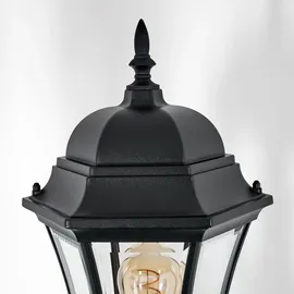 hofstein Wegeleuchte Metall/Glas 250 cm ohne Leuchtmittel schwarz