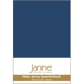 JANINE 5007 Mako-Feinjersey 140 x 200 - 160 x 200 cm marine