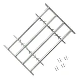vidaXL Fenstergitter Verstellbar für Fenster 2 Stk. 1000-1500 mm Silber