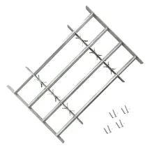 vidaXL Fenstergitter Verstellbar für Fenster 2 Stk. 1000-1500 mm