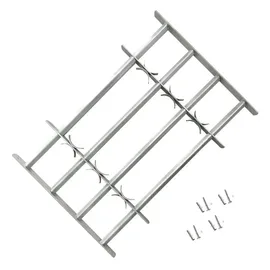 vidaXL Fenstergitter Verstellbar für Fenster 2 Stk. 1000-1500 mm