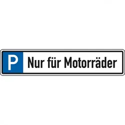 Schild I Parkplatzreservierungsschild Motorräder, ohne Befestigungsset, 520x110mm