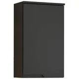 MID.YOU Hängeschrank Schwarz - Badezimmerschrank Bad Schrank mit viel Stauraum - 40 x 66,5 x 23 cm