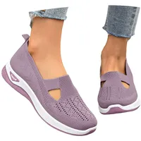 Generisch Sommerschuhe Damen,Orthopädische Schuhe Damen Sommer Bequem Turnschuhe Sommerschuhe Atmungsaktive Leichte Walkingschuhe Sneaker Elegant Fersensporn Schlupfschuhe Barfußschuhe Lila 40 - 40 EU