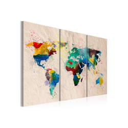 Artgeist Wandbild Die Welt der Farben - Triptychon 60,00 cm x 40,00 cm