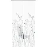 VISION S Schiebegardine GRASIL, 2er Set Paneelwagen 2 Stk. tlg. Bambus-Optik, Digital bedruckt, grau