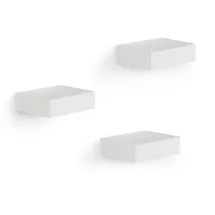 Umbra Vitrinenregale Set 3er Wandregal 3 x 10 x 10 cm Weiß