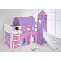 Lilokids Prinzessinbett Hochbett IDA mit Turm & Rutsche FROZEN Eiskönigin Anna & Elsa