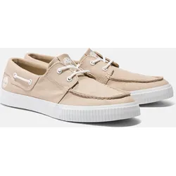 Sneaker TIMBERLAND "MYLO BAY LOW LACE UP SNEAKER", Gr. 42 (8,5), beige (lt bei texti), Textil, sportlich, Schuhe