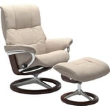 Stressless® Relaxsessel »Mayfair«, mit Signature Base, Größe S, M & L, Gestell Braun, beige