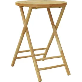 vidaXL 3-tlg Bistro-Set Klappbar mit Dunkelgrauen Kissen Bambus Modell 4