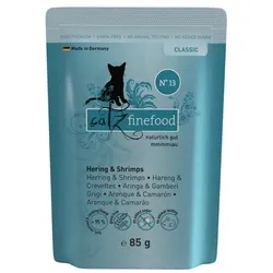 catz finefood Classic 16 x 85g Katzennassfutter No.13 Hering & Krabben