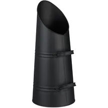 Relaxdays Kohlenschütte Metall 16L Schwarz