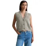 Marc O'Polo Regular Fit Strickweste aus Schurwoll-Mix, Hellgrau Melange, XS