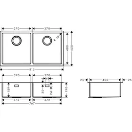 Hansgrohe S719-U765 Edelstahl