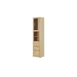 Smart Oslo Hochschrank 42 x 186 x 36 cm Mehrfarbig Massivholz