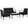 vidaXL Garten-Lounge-Set 4-tlg. schwarz