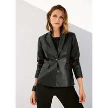 Madeleine Blazer aus Leder-Imitat in schwarz | Gr.: 34