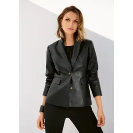 Madeleine Blazer aus Leder-Imitat in schwarz | Gr.: 34