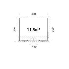 Palmako Claudia Gartenhaus 4 x 3 m Natur