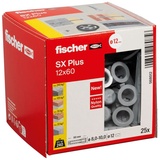 Fischer Spreizdübel SX Plus 12x60, 25er-Pack (568012)