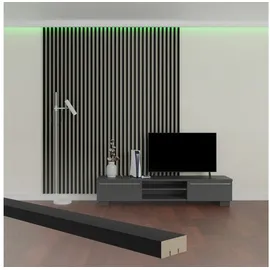 HEXIM Wandpaneel Briona Schwarz 4 St. 270 x 4 x 1,6 cm