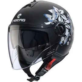Caberg Riviera V4 X Mia Matt-Schwarz/Weiß-Grau-Hellblau M