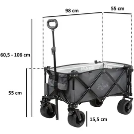Zelsius Bollerwagen faltbar grau