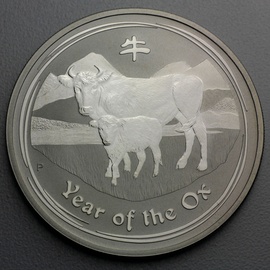 Perth Mint 1/10 Unze Goldmünze Australien Lunar II Ochse 2009